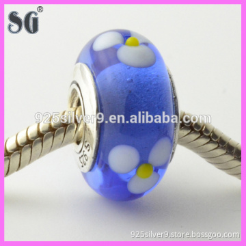 new products 2016 fashion jewelry china glass bead 925 Sterling Silver